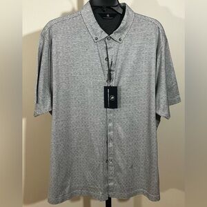Nwt Hart Schaffer Marx mens XL short sleeve button down shirt slight stretch
